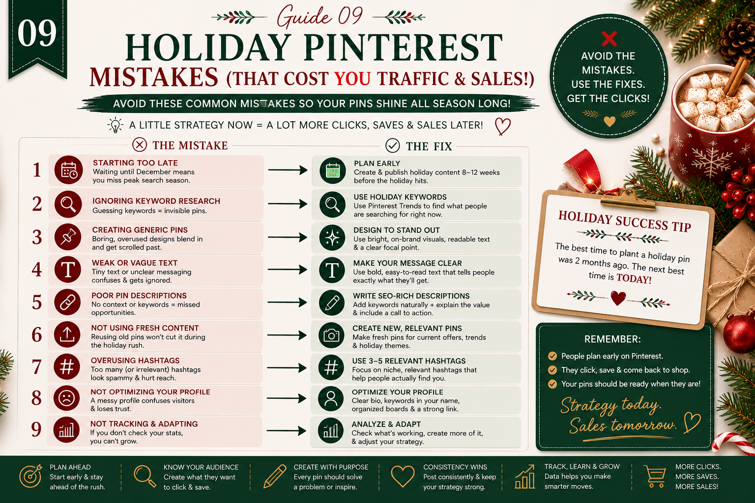 Guide 9: Holiday Pinterest Mistakes That Cost You Traffic and Sales